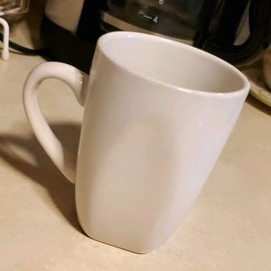 White tapered stoneware coffee mug Royal Norfolk